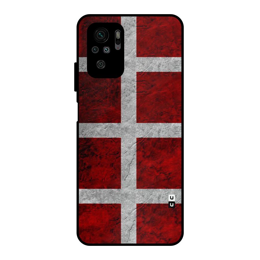 Silver Lines Metal Back Case for Redmi Note 10S