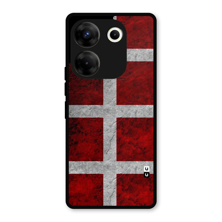 Silver Lines Metal Back Case for Tecno Camon 20