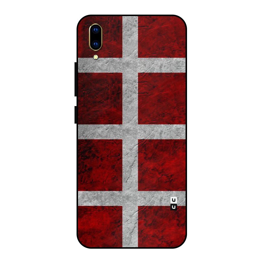 Silver Lines Metal Back Case for Vivo V11 Pro
