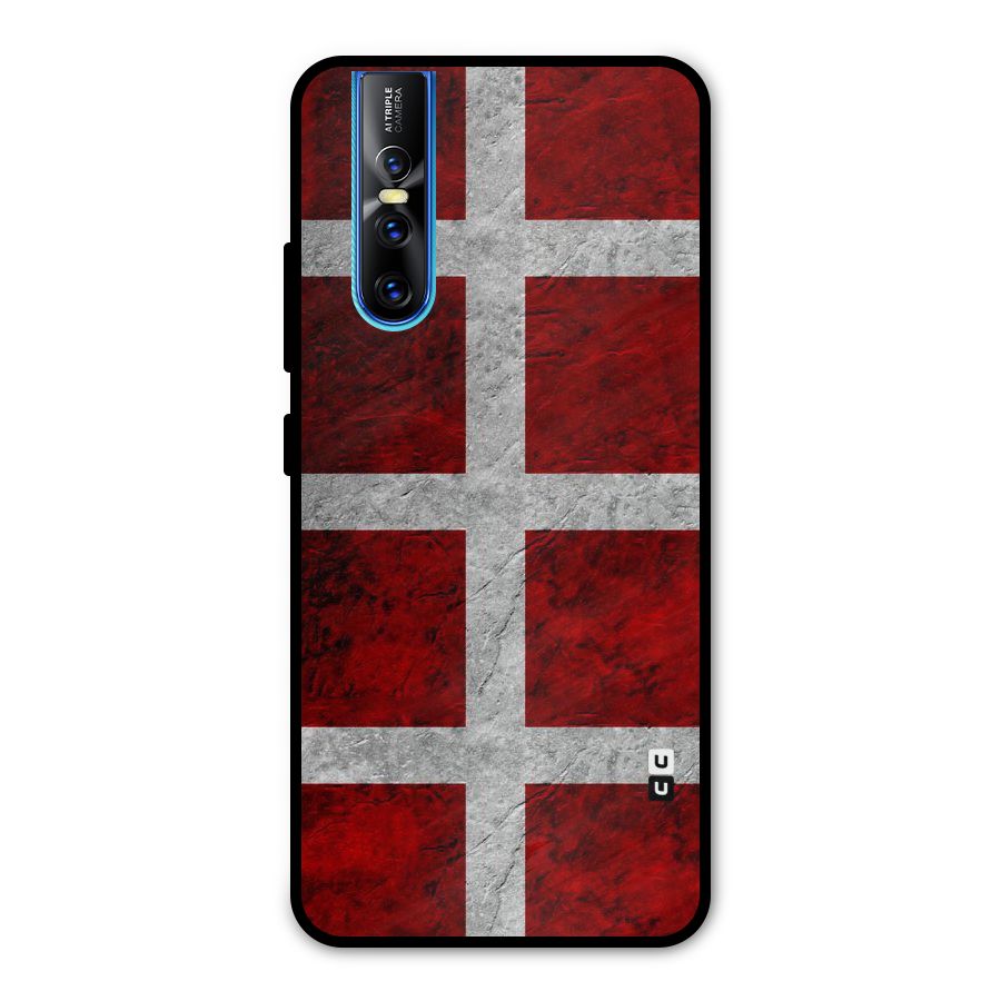 Silver Lines Metal Back Case for Vivo V15 Pro