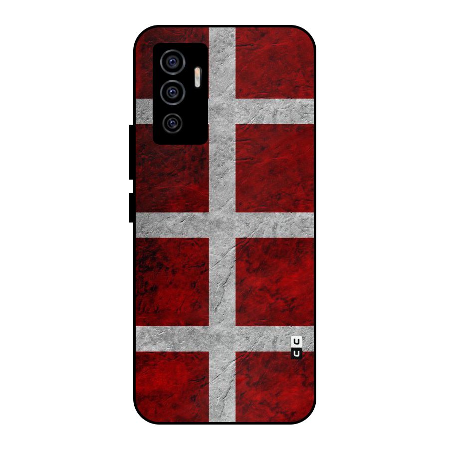 Silver Lines Metal Back Case for Vivo V23e