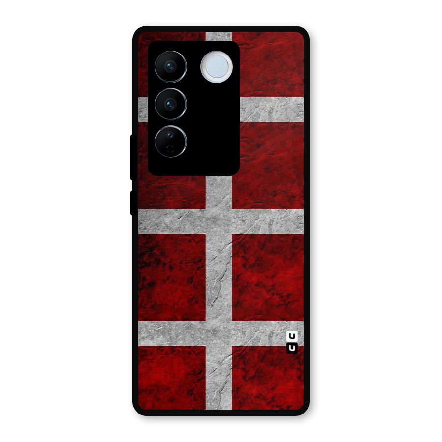Silver Lines Metal Back Case for Vivo V27