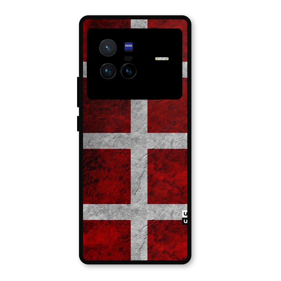 Silver Lines Metal Back Case for Vivo X80