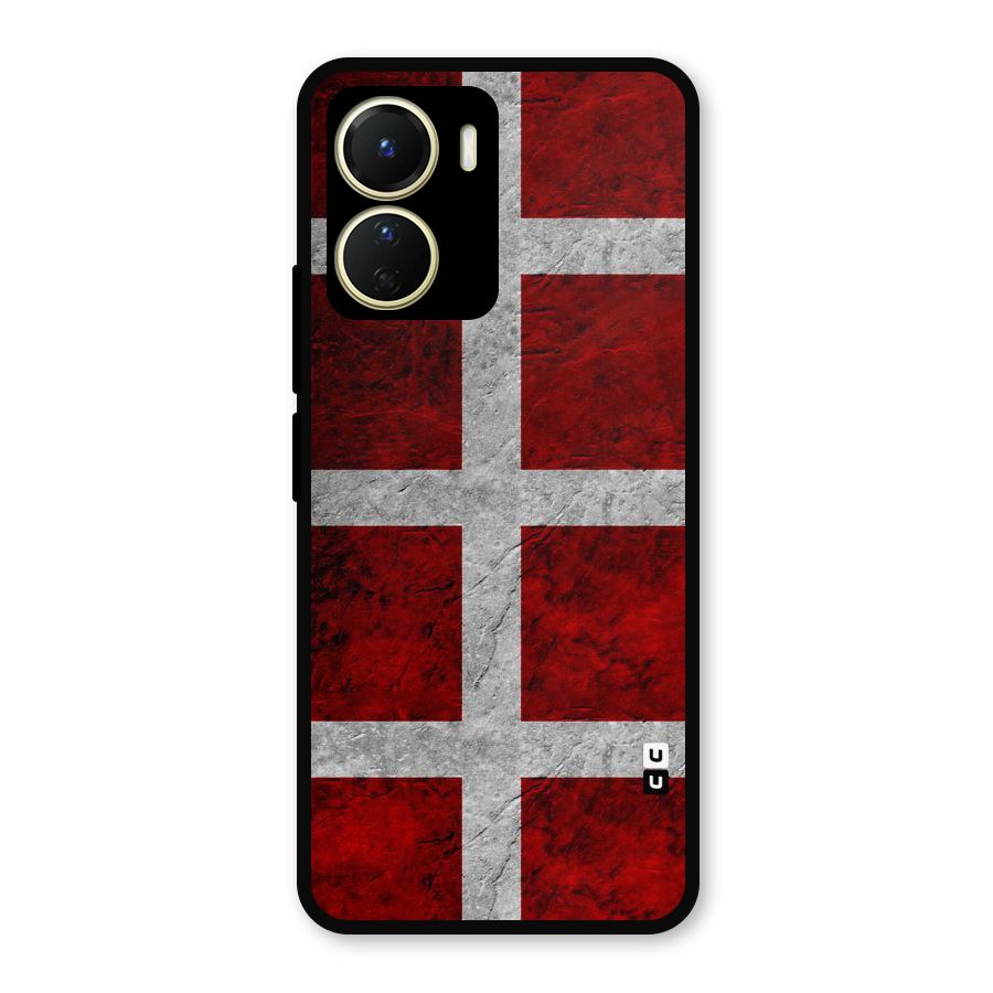 Silver Lines Metal Back Case for Vivo Y16