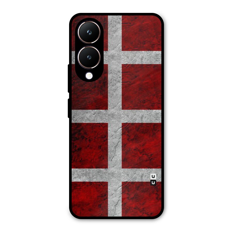 Silver Lines Metal Back Case for Vivo Y28