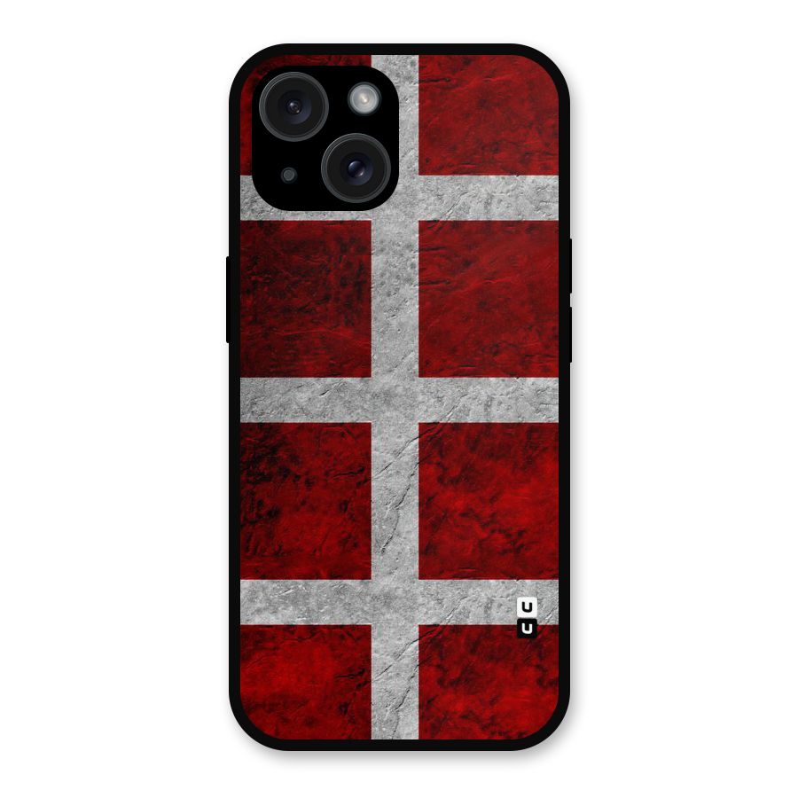 Silver Lines Metal Back Case for iPhone 15