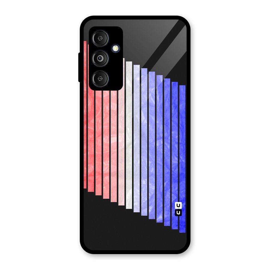 Simple Bars Glass Back Case for Galaxy M14 5G
