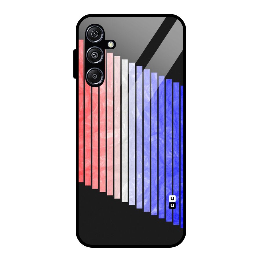 Simple Bars Glass Back Case for Galaxy M34 5G