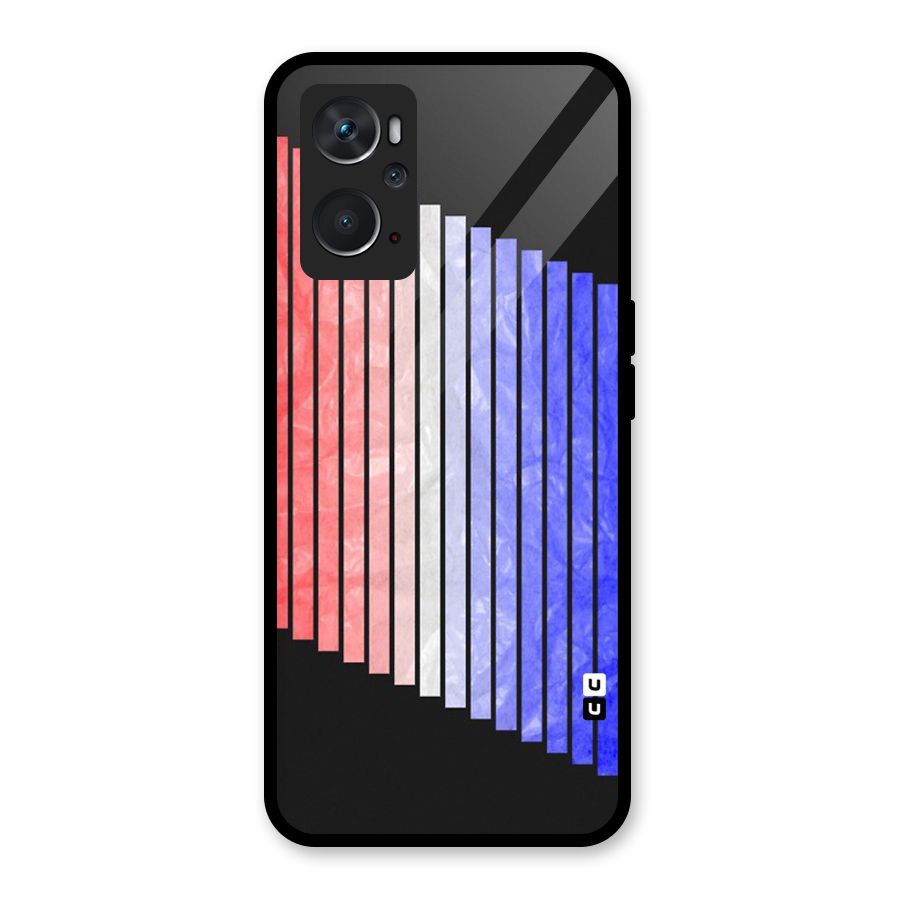 Simple Bars Glass Back Case for Oppo K10 4G