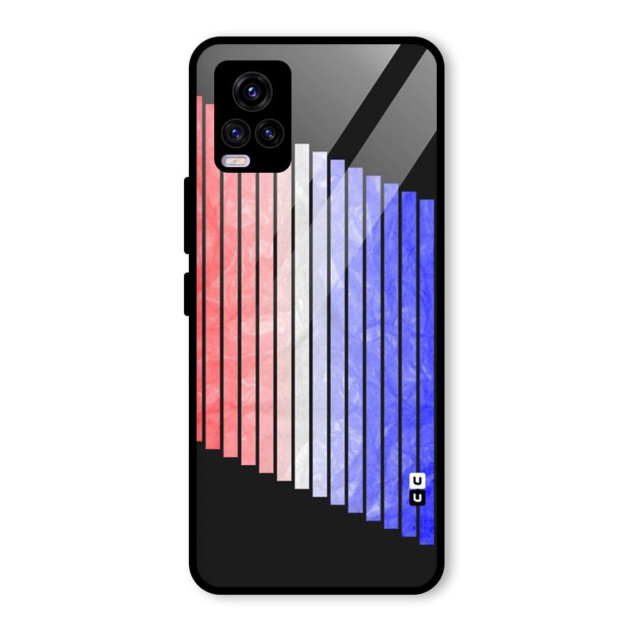 Simple Bars Glass Back Case for Vivo V20 2021