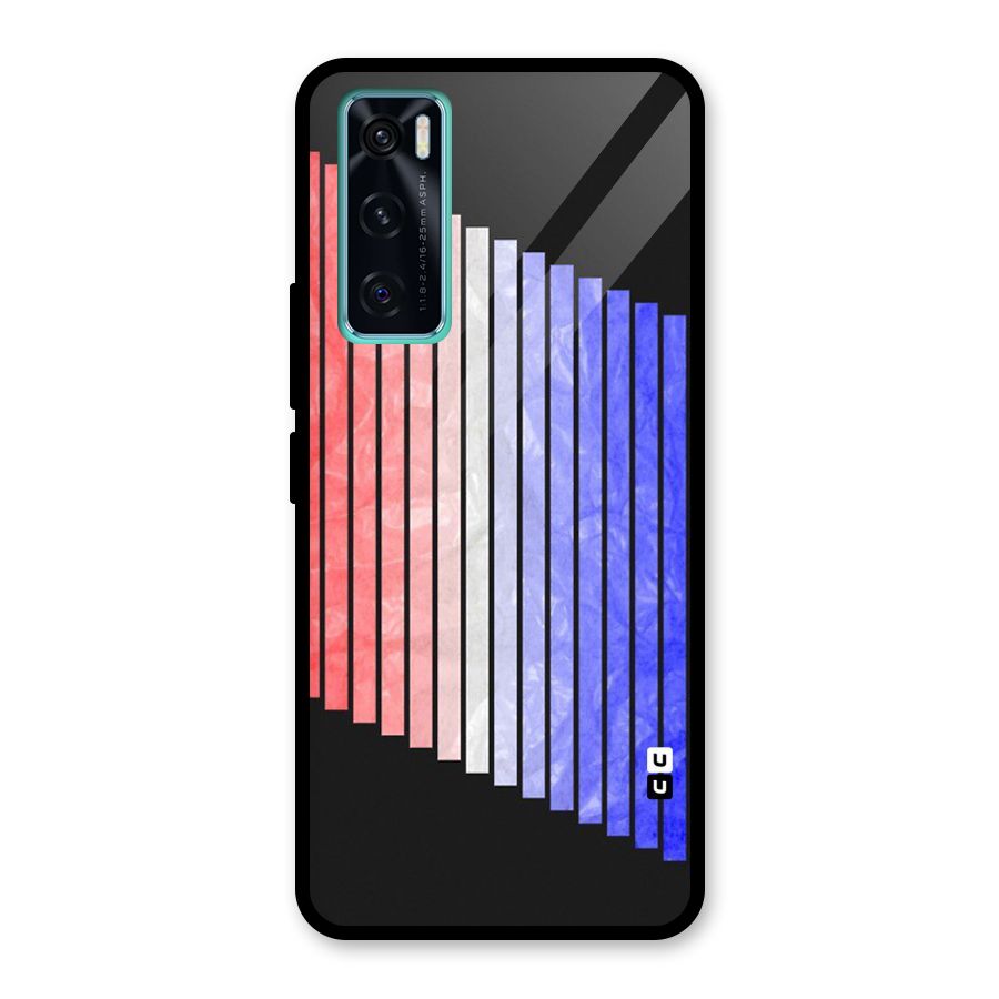 Simple Bars Glass Back Case for Vivo V20 SE