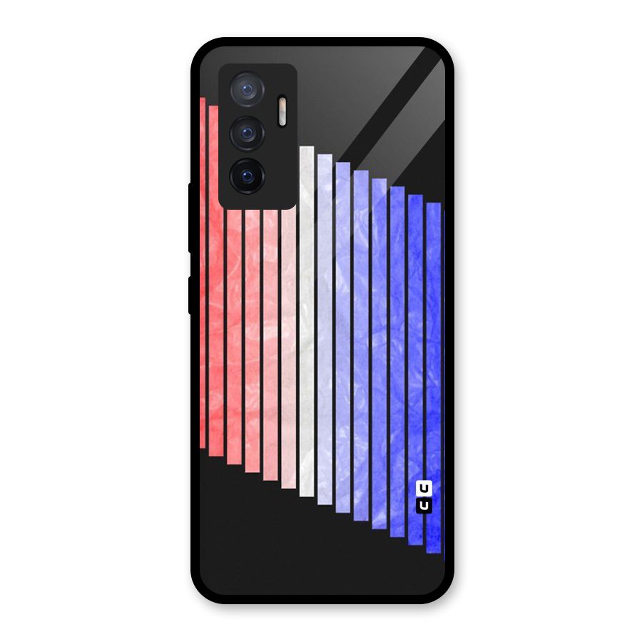 Simple Bars Glass Back Case for Vivo V23e