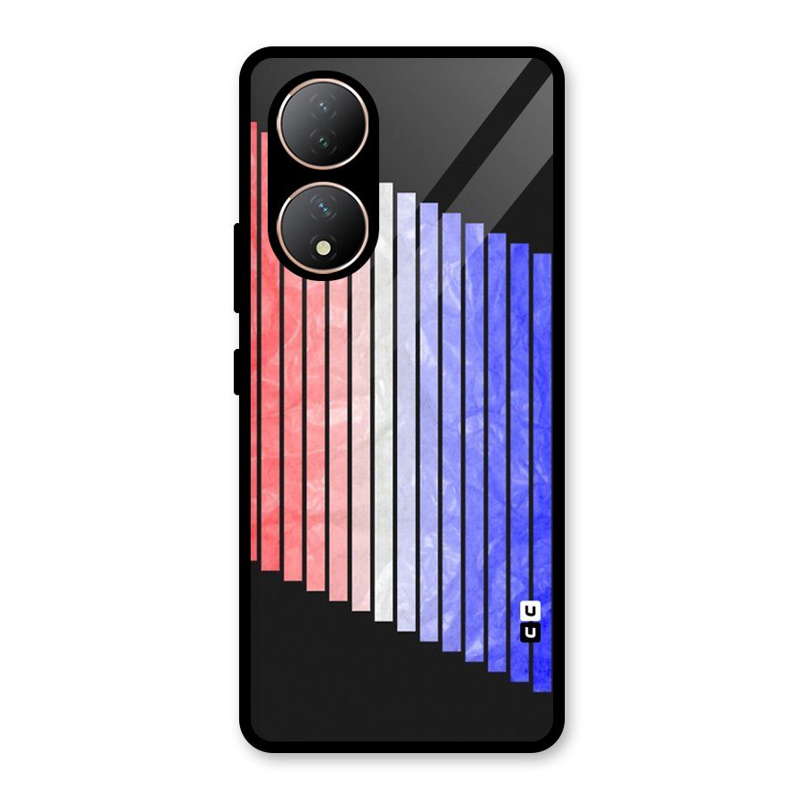 Simple Bars Glass Back Case for Vivo Y100A