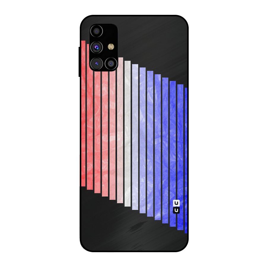 Simple Bars Metal Back Case for Galaxy M31s