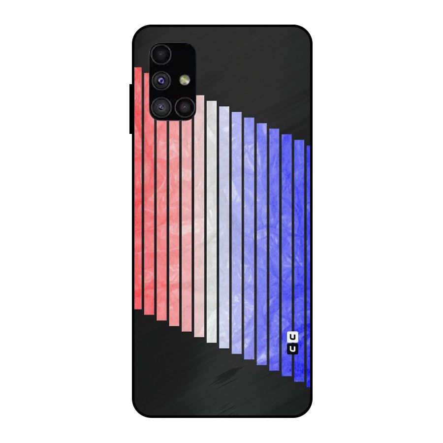 Simple Bars Metal Back Case for Galaxy M51