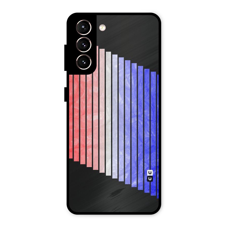Simple Bars Metal Back Case for Galaxy S21 5G