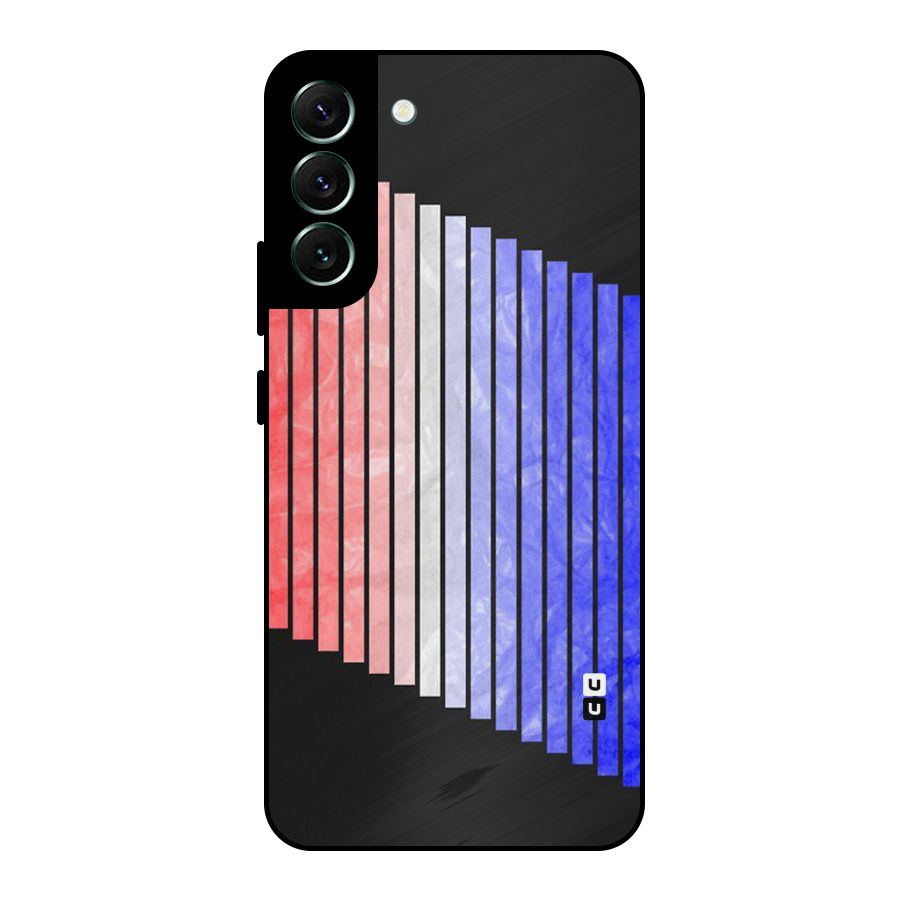 Simple Bars Metal Back Case for Galaxy S22 Plus 5G