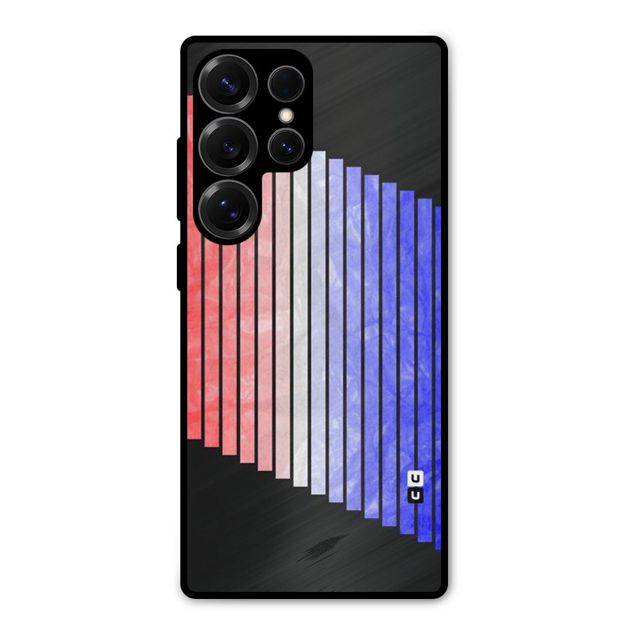 Simple Bars Metal Back Case for Galaxy S25 Ultra