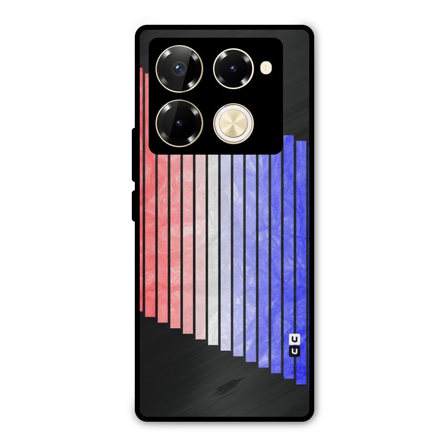 Simple Bars Metal Back Case for Infinix Note 40 Pro Plus