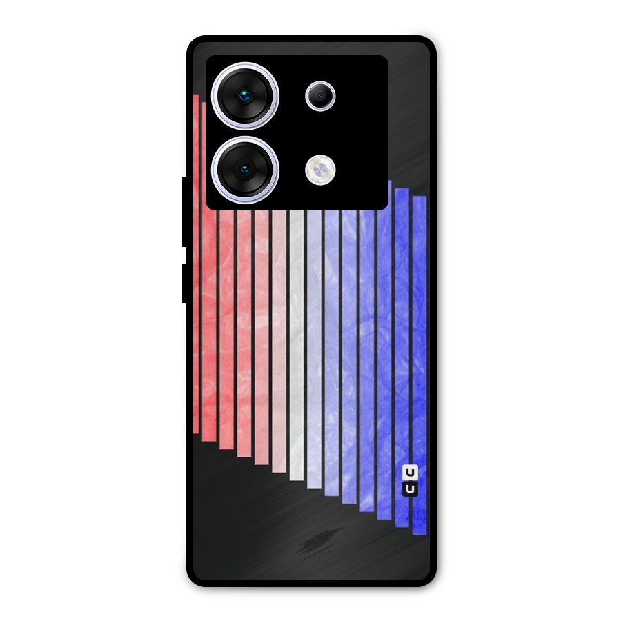 Simple Bars Metal Back Case for Infinix Zero 30 5G
