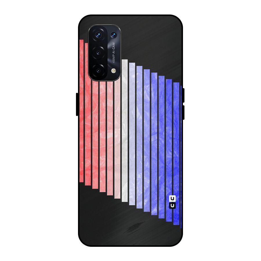 Simple Bars Metal Back Case for Oppo A74 5G