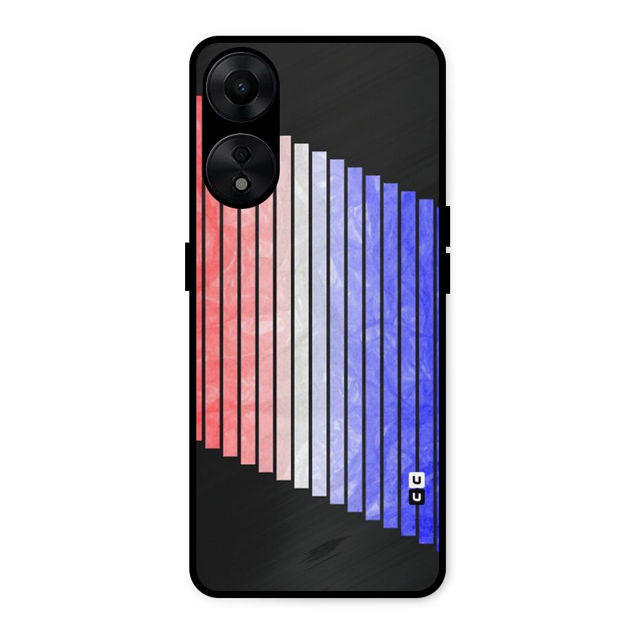 Simple Bars Metal Back Case for Oppo A78 5G
