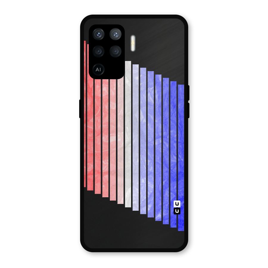 Simple Bars Metal Back Case for Oppo F19 Pro