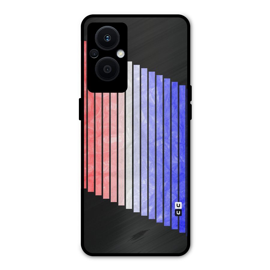 Simple Bars Metal Back Case for Oppo F21 Pro 5G
