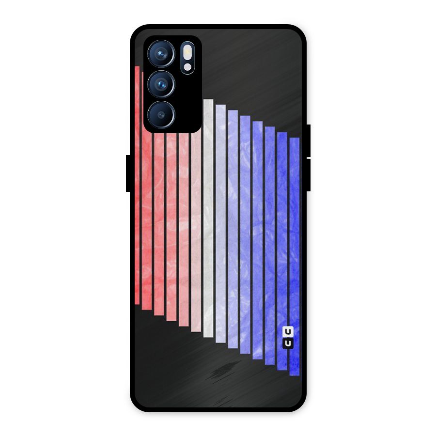 Simple Bars Metal Back Case for Oppo Reno6 5G