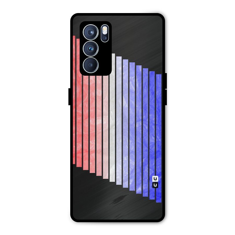 Simple Bars Metal Back Case for Oppo Reno6 Pro 5G