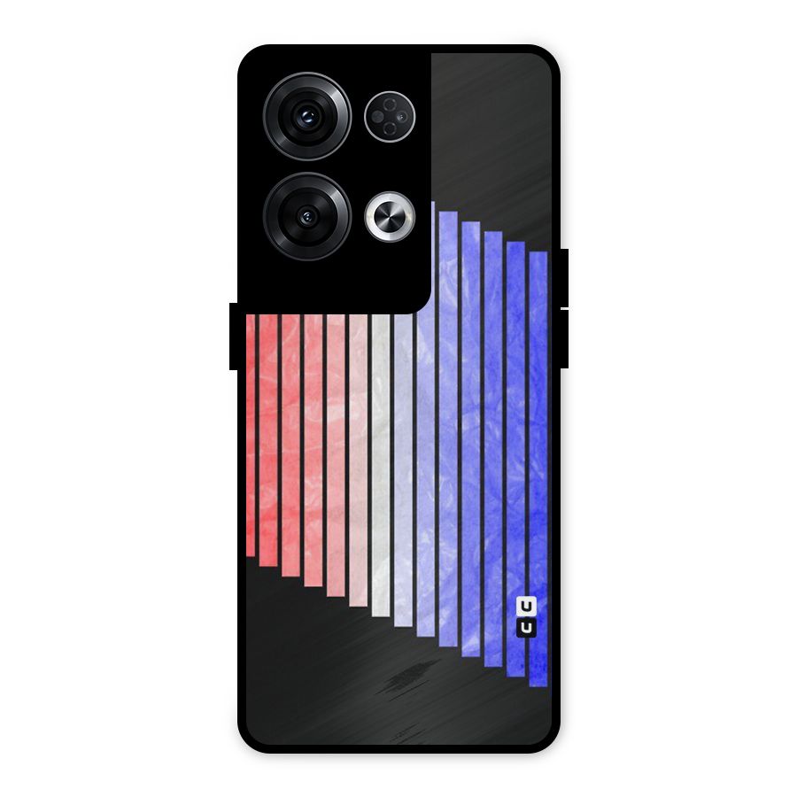 Simple Bars Metal Back Case for Oppo Reno8 Pro 5G