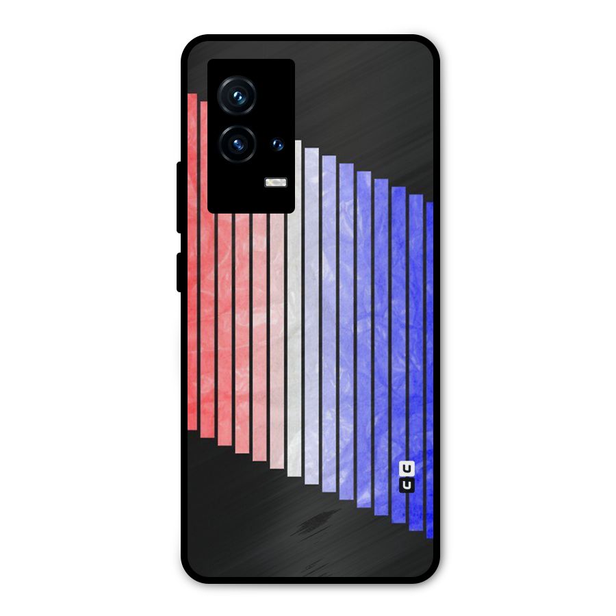 Simple Bars Metal Back Case for iQOO 9 5G
