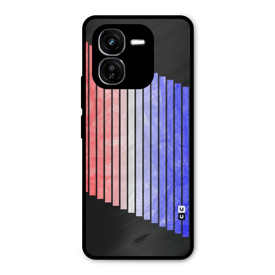 Simple Bars Metal Back Case for iQOO Z9x