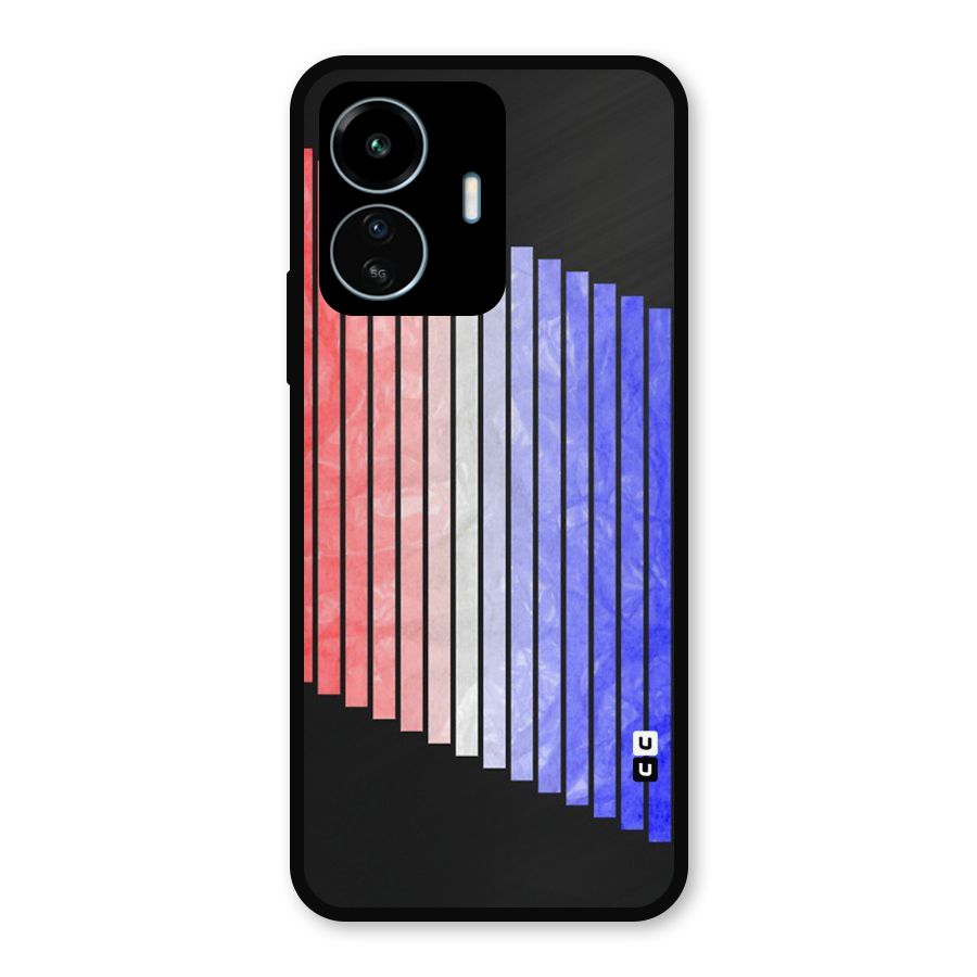 Simple Bars Metal Back Case for vivo iQOO Z6 Lite 5G