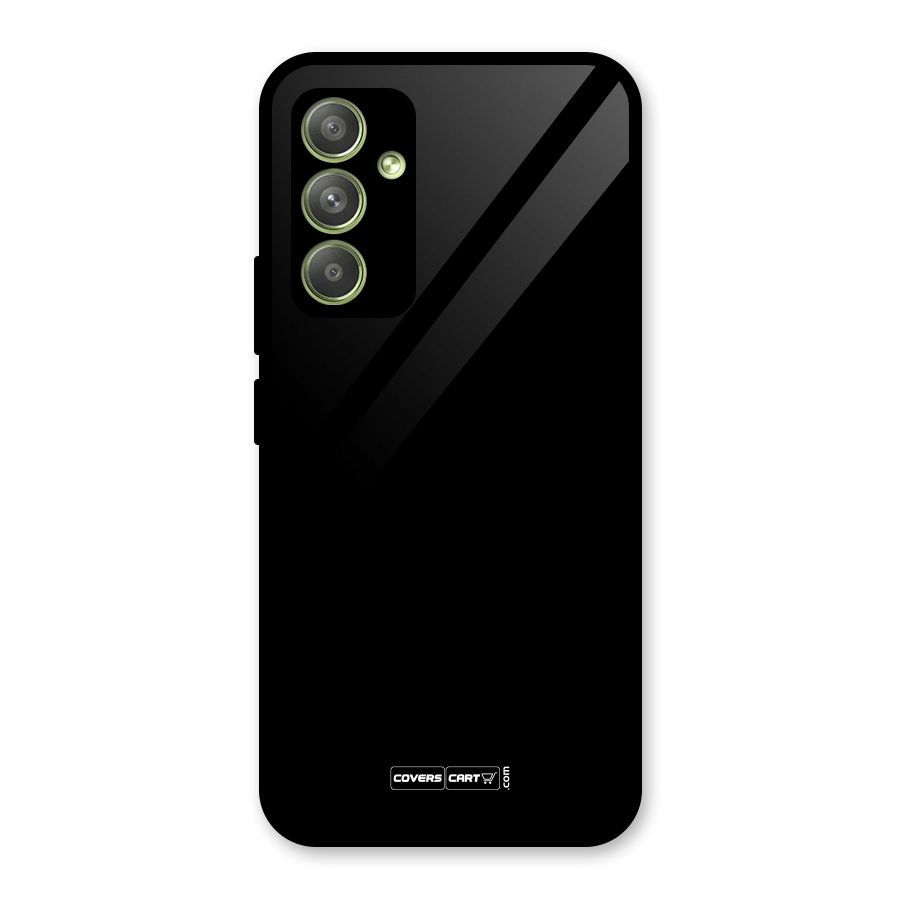 Simple Black Glass Back Case for Galaxy A54