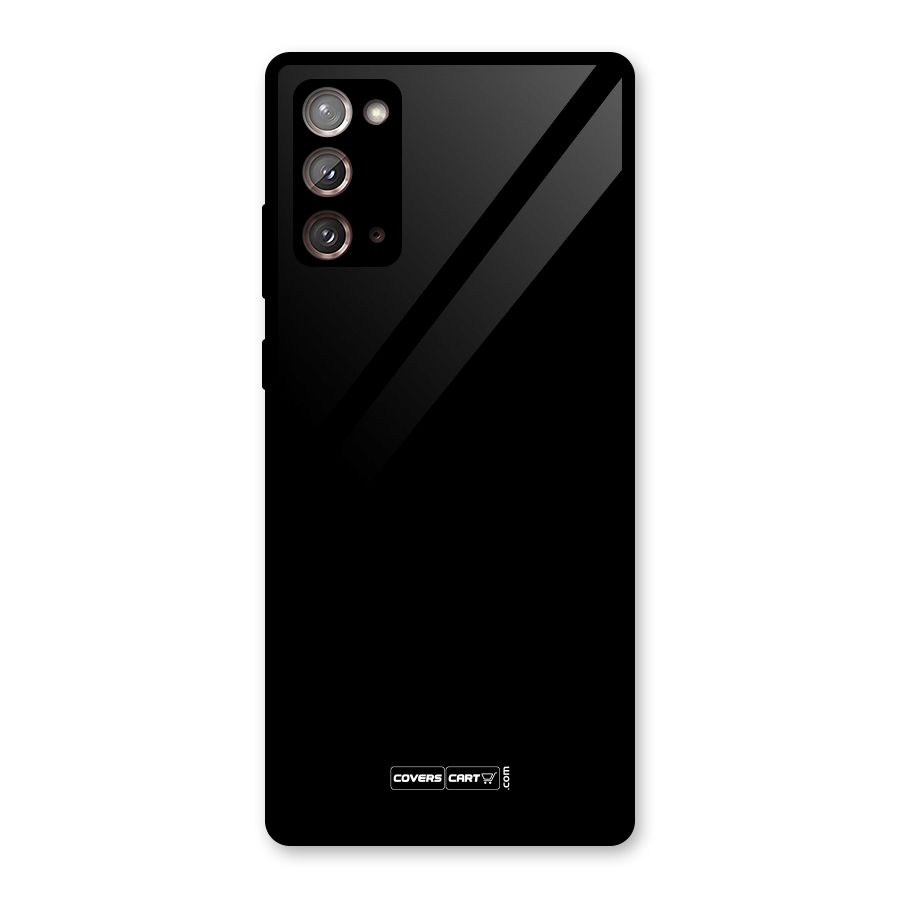 Simple Black Glass Back Case for Galaxy Note 20