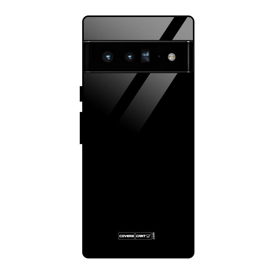 Simple Black Glass Back Case for Google Pixel 6 Pro