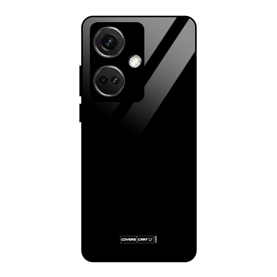 Simple Black Glass Back Case for OnePlus Nord CE 3 5G