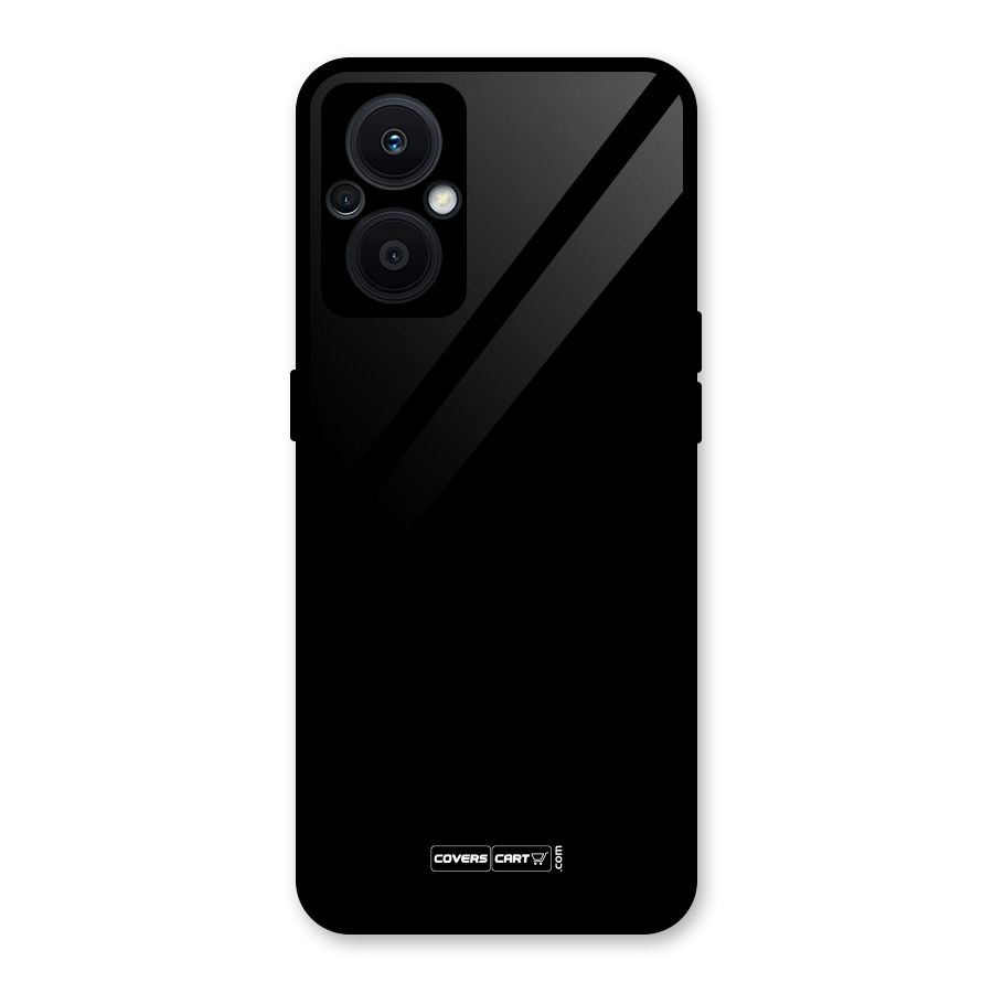 Simple Black Glass Back Case for Oppo F21s Pro 5G