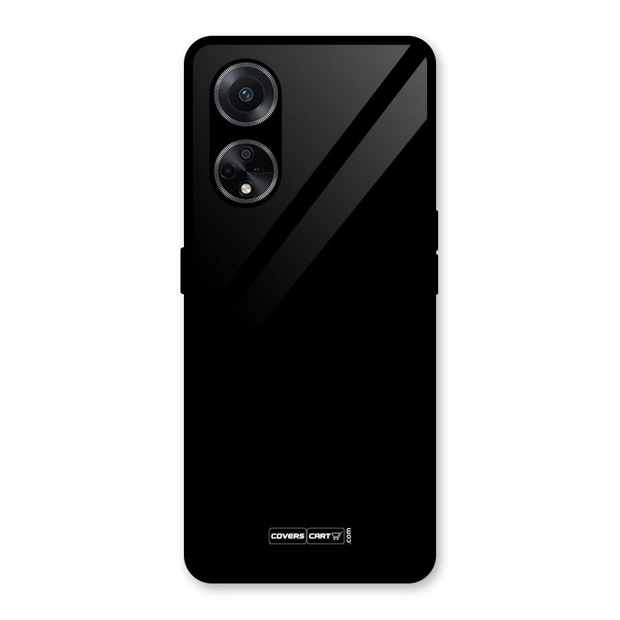 Simple Black Glass Back Case for Oppo F23
