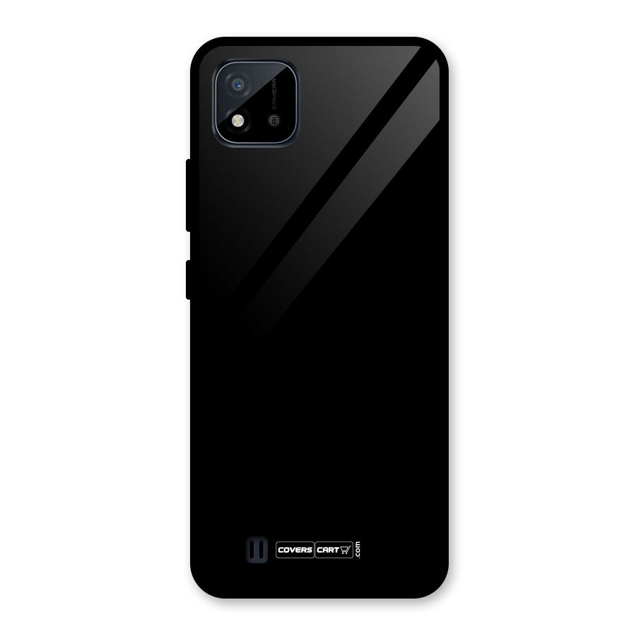 Simple Black Glass Back Case for Realme C11 2021