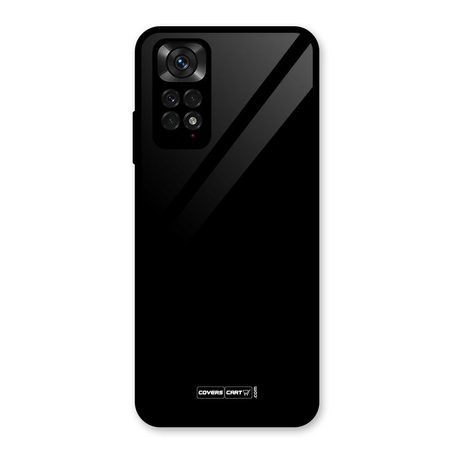 Simple Black Glass Back Case for Redmi Note 11S