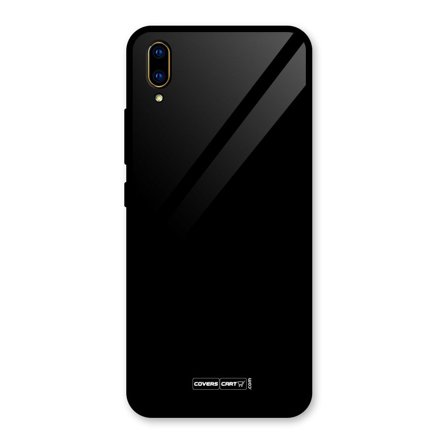 Simple Black Glass Back Case for Vivo V11 Pro