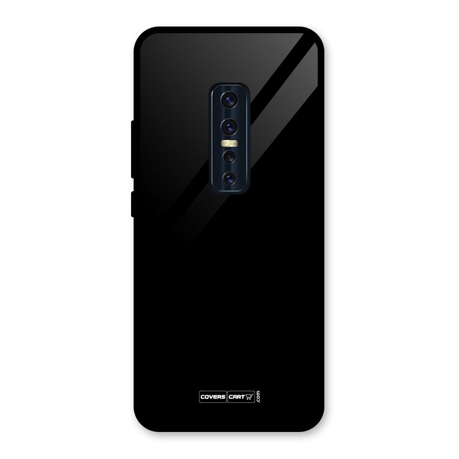 Simple Black Glass Back Case for Vivo V17 Pro