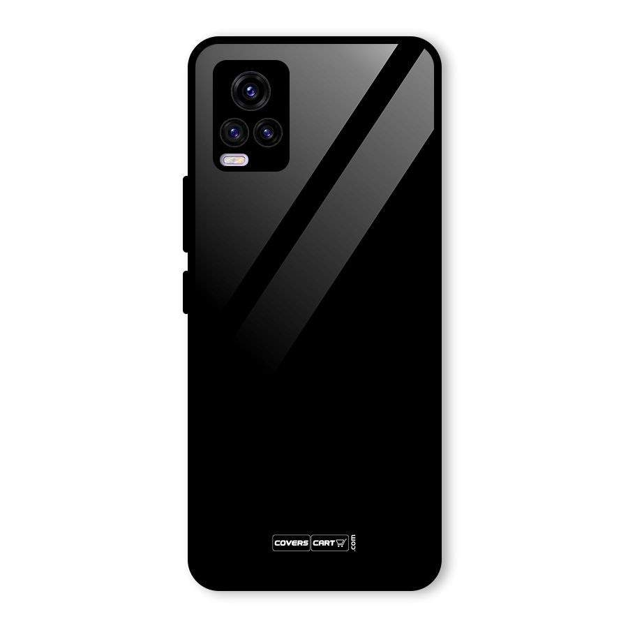 Simple Black Glass Back Case for Vivo V20 2021