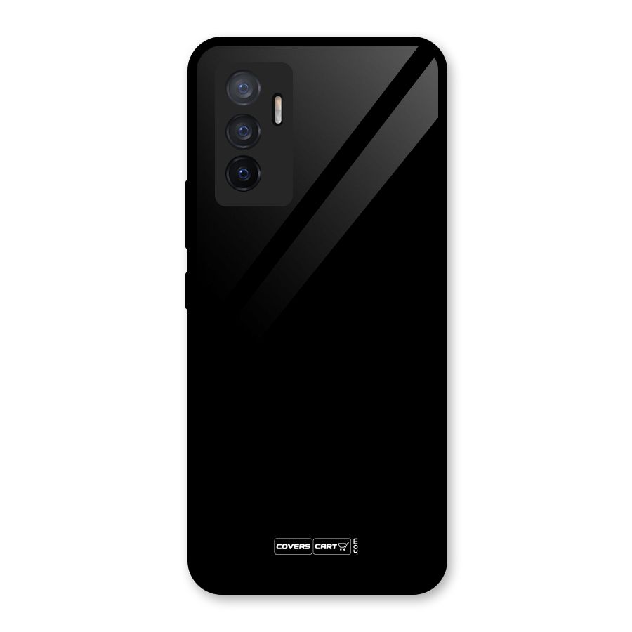Simple Black Glass Back Case for Vivo V23e