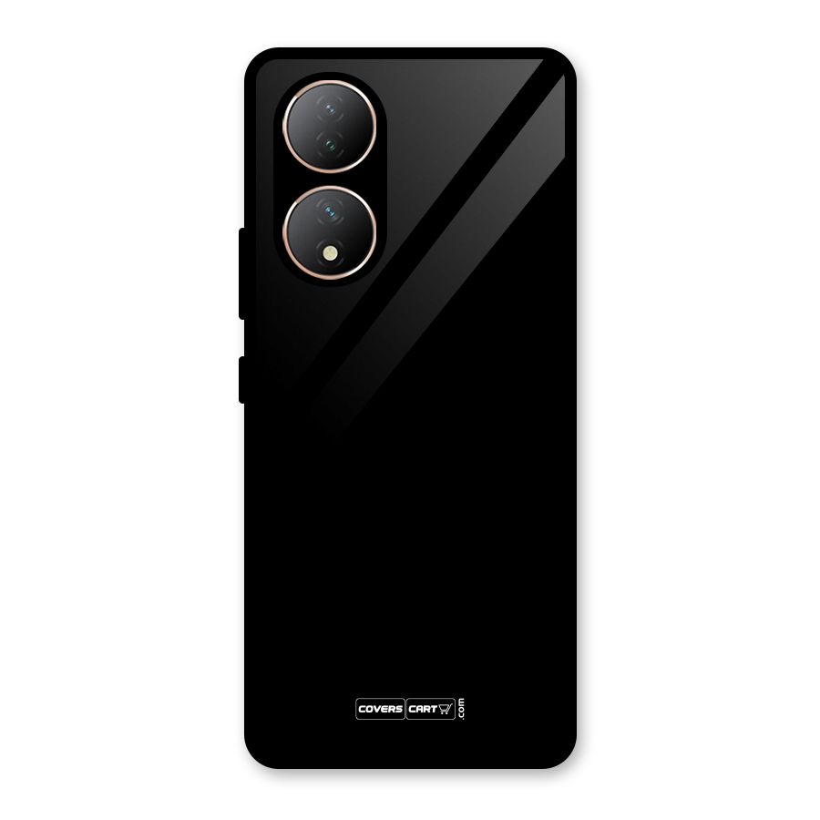 Simple Black Glass Back Case for Vivo Y100A