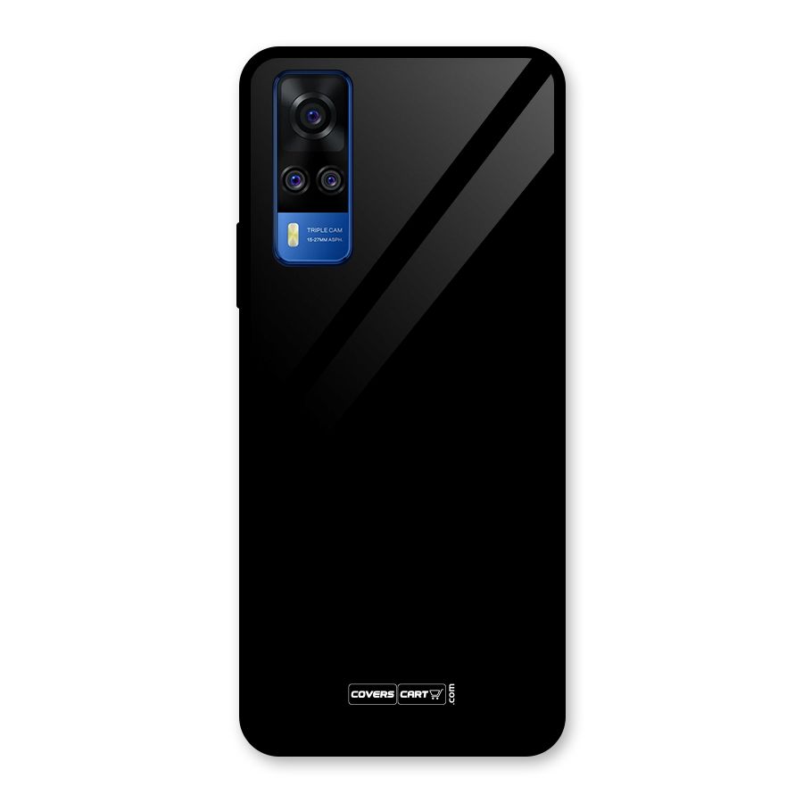 Simple Black Glass Back Case for Vivo Y31