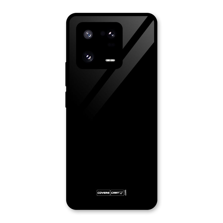 Simple Black Glass Back Case for Xiaomi 13 Pro