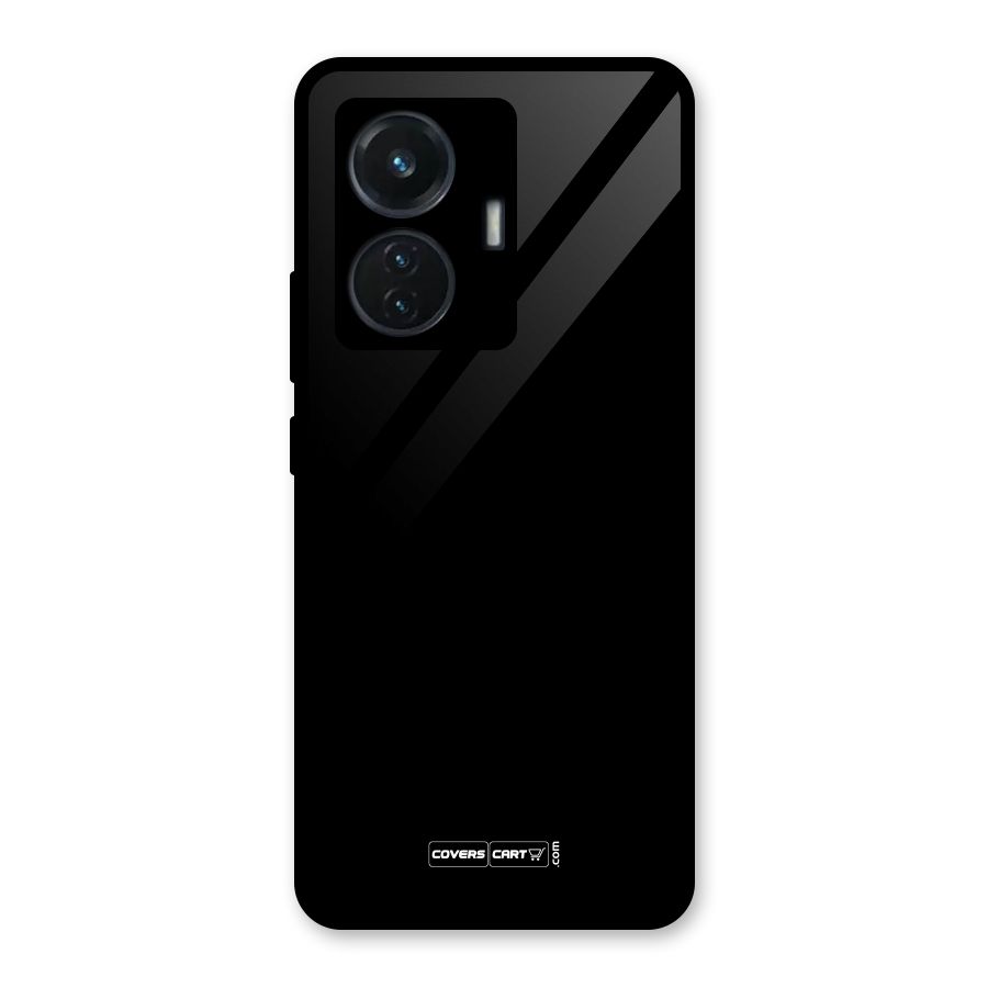 Simple Black Glass Back Case for iQOO Z6 44W